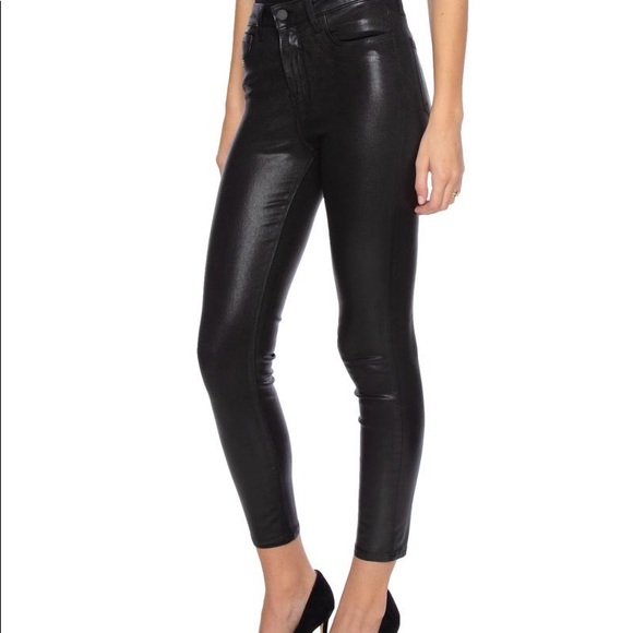 L'AGENCE Denim - L'AGENCE MARGOT HIGH RISE SKINNY JEANS BLK COATED
